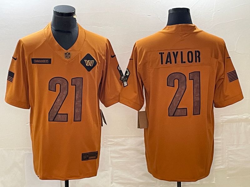 Men Washington Commanders #21 Taylor brown Nike 2023 Salute To Service Limited NFL Jersey->baltimore ravens->NFL Jersey